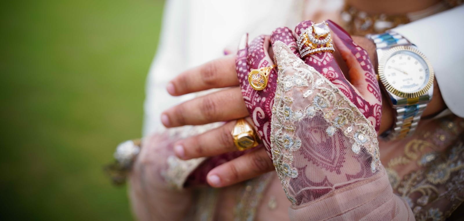 Wedding Bouquet and Rings